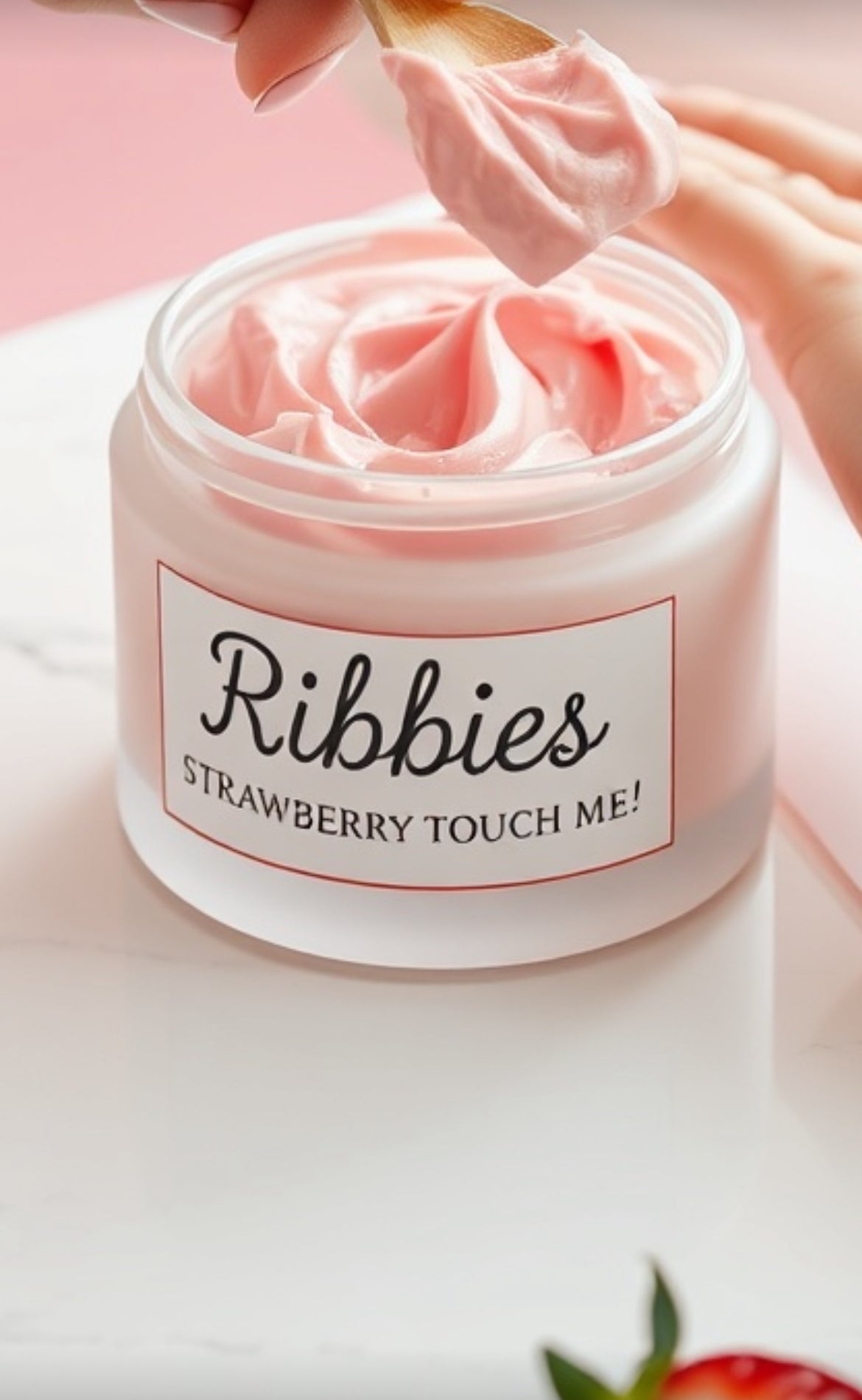 2 Strawberry Touch Me Body Butters 4oz.